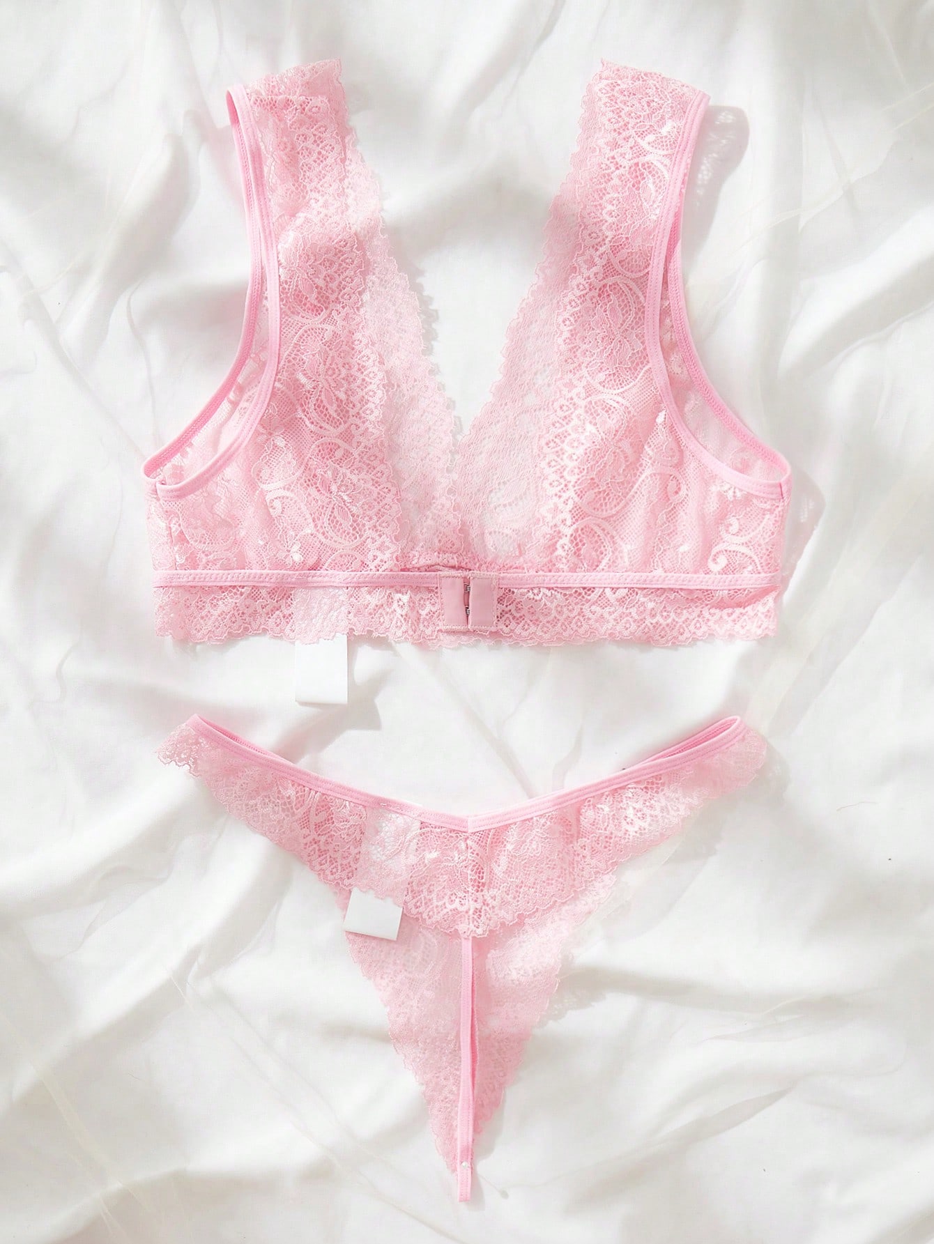 Conjunto de Lencería de Encaje - Lace Bralette Set reseña y precio